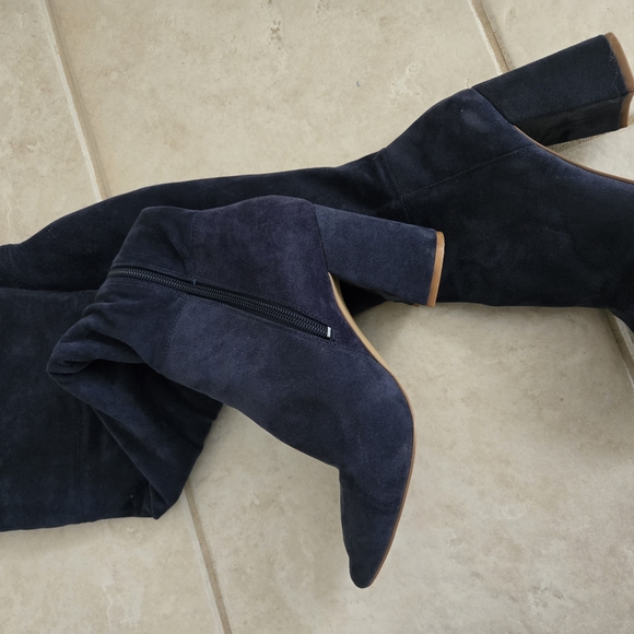 Women's Black Suede Ankle Boots - Picture 3 of 4